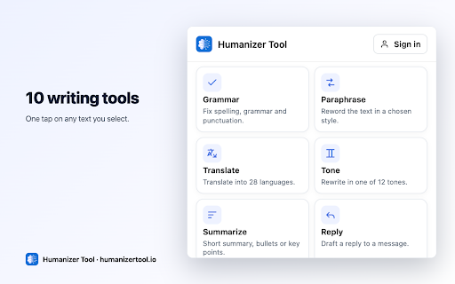Humanizer Tool – AI Humanizer & AI Detector :: Humanize AI-generated text and check how likely any text is AI-written, right in the text field where you write.