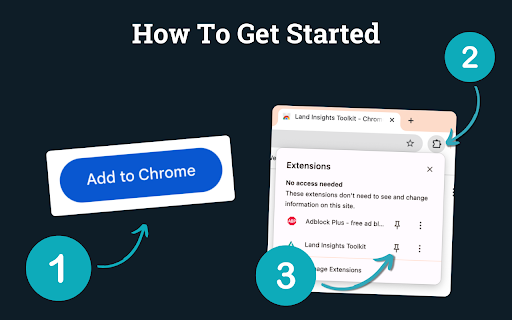 Land Insights Toolkit :: Land Insights Toolkit for real estate land investors. Adds data overlays to Zillow, Redfin, and Land.com.