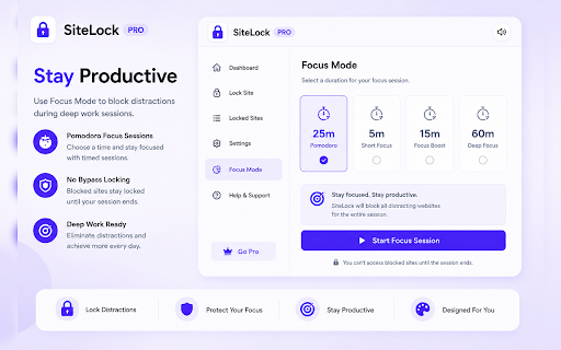 SiteLocker :: A premium site lock utility. Lock distracting or sensitive domains behind a secure 4-digit PIN.