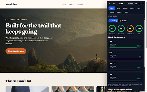 PeekabooQA :: Inspect, measure, color, assets, capture, tracking, debug, SEO, GEO, and export a page for AI agents.