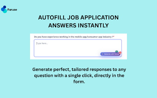 Faruse Job Application Assistant :: Autofill job applications with your Faruse profile and AI-generated answers