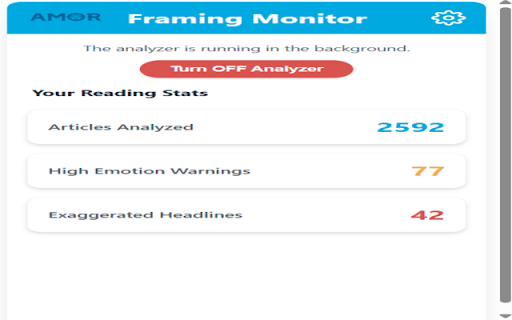 Amor News Extension - GSI :: Browser extension for exploring and analysing news articles with moral and manipulative framing detection.