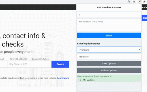 ABC Random Chooser :: A random choice couldn't be easier!