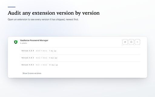 Extensions Update Tracker :: Track and manage your Chrome extension updates in one place.