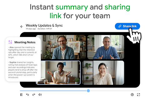 Record Meeting: AI Recorder, Transcription & Notes for Google Meet :: Meeting recorder for Google Meet: record calls with AI transcription, notes and summaries. No bot joins the call.