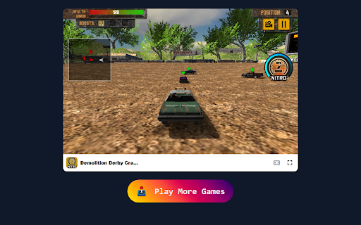 Demolition Derby Crash Racing Game - Experience Chaotic Vehicle Combat! :: Experience chaotic demolition racing with customizable cars in this thrilling Chrome extension!