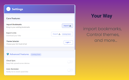 Smart Link Organizer :: Save and categorize your links manually and automatically with ease.