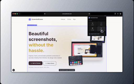 Screenshot Framer — Capture, Edit, Annotate and Frame Beautiful Screenshots :: Capture, edit, and beautify screenshots with browser frames and backgrounds