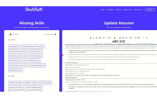 SKYLLSYFT :: FREE Resume - Job Skills Analyser