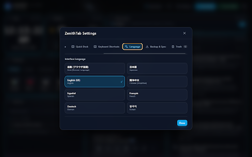 ZenithTab - New Tab Dashboard :: A customizable new tab dashboard: drag-and-drop widgets, bookmarks, news, weather, calendar, habits and dynamic wallpapers.