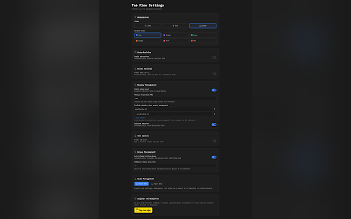 Tab Flow - Modern Tab Manager :: A modern tab management extension with dark theme, workflow automations, and smart organization features