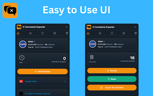 X Comments Exporter - Export Twitter Comments :: Download X (Twitter) replies in one click. X Comments Exporter makes reply scraping easy for research, backup, and insights.
