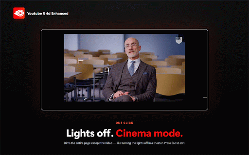 Youtube Grid Enhanced :: Control YouTube's grid, hide Shorts & clutter, and add a full player toolbar: speed, volume boost, cinema mode, PiP and more.