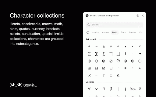 SYMBL: Unicode & Emoji Picker :: Find, Copy & Paste Unicode Symbols & Emoji