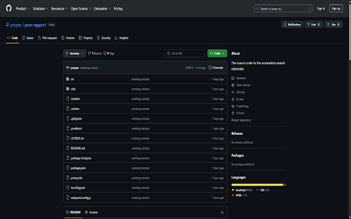 Your Rapport :: An open source chrome extension for grabbing screenshots from the internet and making them searchable and downloadable.