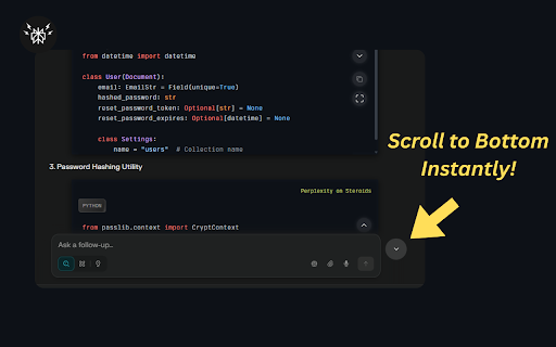 Perplexity on Steroids :: Upgrade Perplexity AI with syntax highlighting, quick code navigation, instant copy, and a sleek modal code viewer and more!