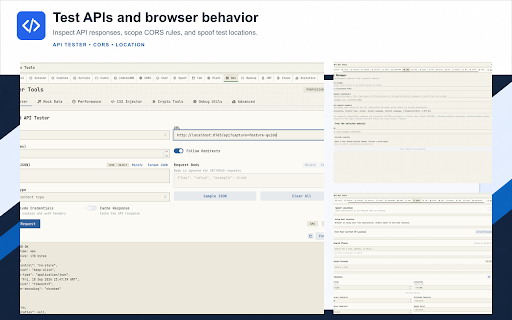 Adel Dev Tools :: Chrome developer tools for storage, cookies, APIs, CORS, Pixel Perfect, tabs, TOTP, location testing, JWTs and backups.