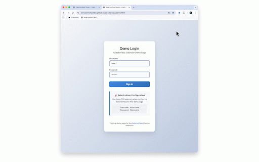 SelectorPass - Secure Password Manager :: Secure password manager with precision CSS targeting and complete local storage