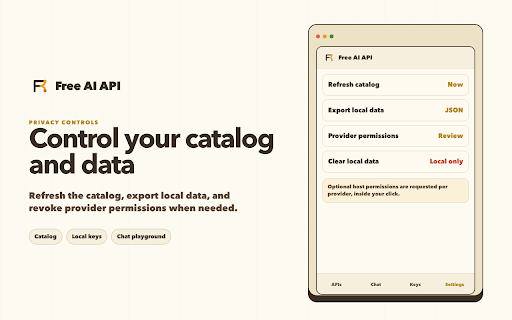 Free AI API - Free Keys & Playground :: Find free AI APIs, get your keys step by step, and try them right in the side panel.