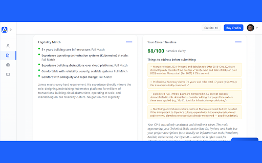 Abeni AI :: Analyse your CV against any job posting in seconds — no login required.