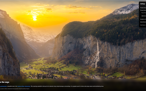 Picture of the Day :: Transform your new tab daily pictures from NASA, Wikipedia, and Bing with AI enhanced information.