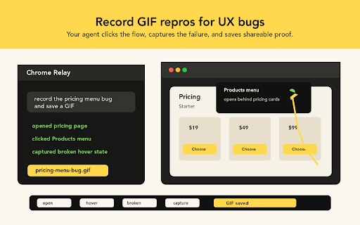 Chrome Relay :: your real chrome, exposed to your agent via a cli