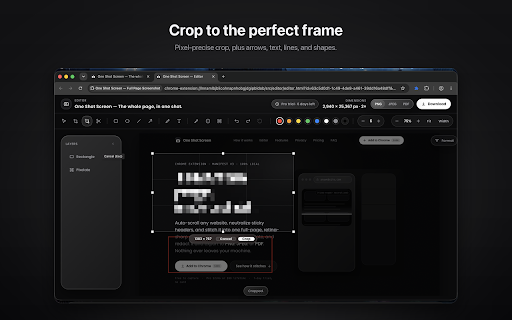 One Shot Screen — Full Page Screenshot :: Capture full-page HD screenshots, then crop, annotate, blur, frame, and export as PNG, JPEG, or PDF — all on your device.