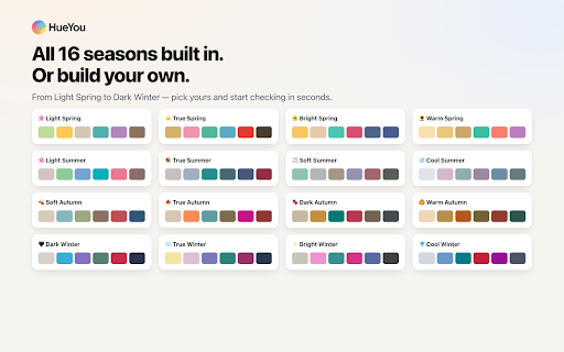 HueYou - Color Season Checker :: Check if a color matches your seasonal palette.