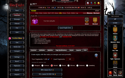 BiteFight Gold Auto Adventure :: Professional bot for automating processes in the Bitefight Game.