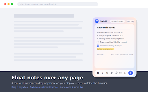 Noteit — Notes, To-Do List & Reminders :: Fast, private notes in your browser. Rich text, checklists, tables, reminders, web clipper, and export to TXT/MD/PDF.