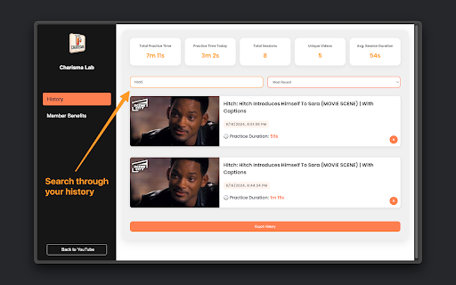 Charisma Lab :: Build your charisma! Practice speaking alongside YouTube videos, analyze your voice, and effortlessly improve .