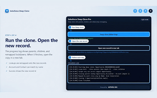 Salesforce Deep Clone :: Deep clone Salesforce records with parents and children, same org or cross-org.