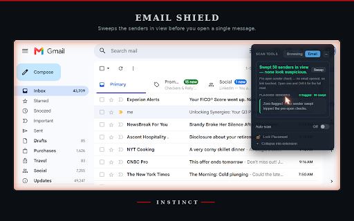 Instinct :: Detect AI-generated content everywhere you browse — pages, pictures, video, and email. Upgrade your natural perception.