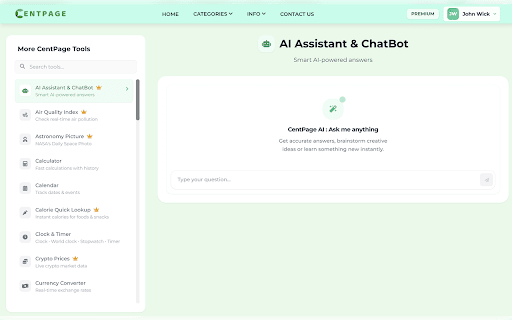 CentPage – Productivity New Tab | Internet StartPage :: Turn every new tab into a powerful productivity dashboard with bookmarks, widgets, search, notes, and more.