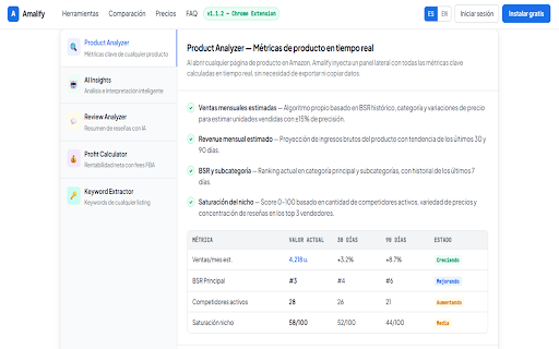 Amalify — Amazon Product Research :: AI-powered Amazon product research for FBA sellers. Profit calculator, keyword research, review summaries and listing optimizer.