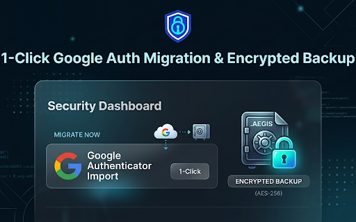 Aegis Auth :: Secure 2FA authenticator with Passkey & PIN protection. Supports camera scan, screen crop, and encrypted vault merge backups.