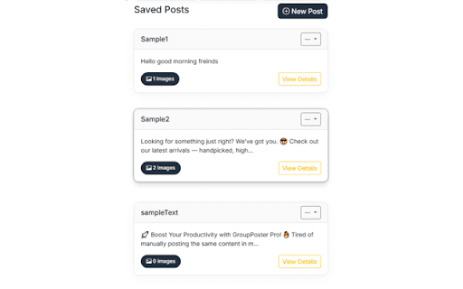 Facebook Groups Auto Poster | Post Scheduler & Automation Assistant :: Auto-post in multiple Facebook groups. Save time with automation, link sharing, and content scheduling.