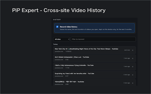 Crispip (PiP Expert) - Multiple Videos In One Picture-in-Picture Window :: Multi-video PiP: one window, 4 layouts, per-video controls, screenshot, 5-hour recording, cinema mode, mute/pause others, history.