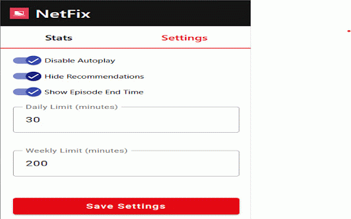 NetFix :: Control your Netflix viewing habits