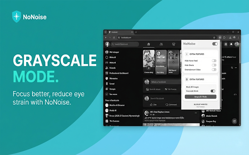 NoNoise - Distraction Blocker & Focus Tool :: Hide YouTube Shorts, Facebook Reels & distracting feeds. Free, no tracking, runs locally. Your focus, your rules.