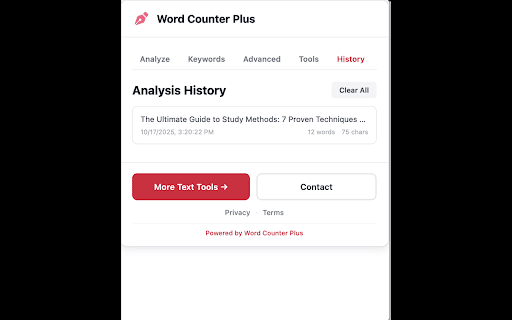 Word Counter Plus :: Analyze text instantly: word count, readability, keyword extraction, and offline export.