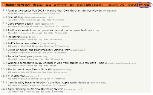 HN Follow/Block :: Follow users and block annoying commenters on Hacker News. See your personalized feed of posts and comments from users you follow.