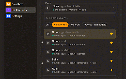 Cloud Speech :: Turn highlighted text into high-quality natural speech using multiple cloud providers.