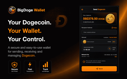 BigDoge: Doge Wallet :: Manage your Dogecoin wallet, send, receive, and track DOGE securely.