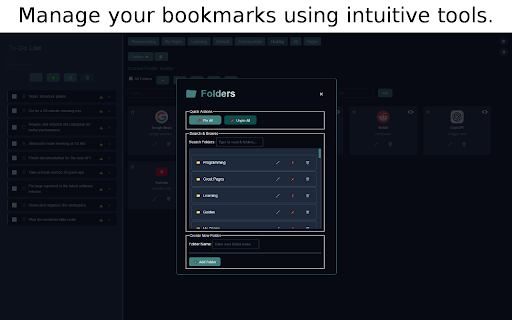 New Tab Page - HomeScreen (Custom Home Page) :: New tab page to enhance your web browsing with a clean, customizable UI. Complete with a built-in to-do list and folder organization