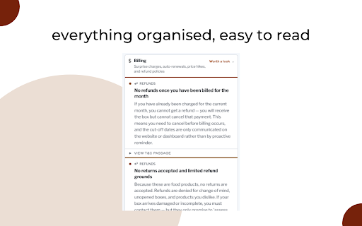 Term Scope :: Understand terms & conditions at a glance