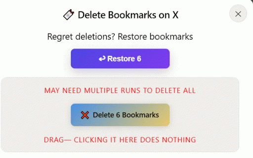 X Bookmark Exporter :: Export, tag, delete, & search your X bookmarks. https://x-archive.netlify.app