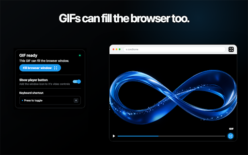 X Windowed Fullscreen :: Make videos and broadcasts on X fill the browser window without entering system fullscreen.