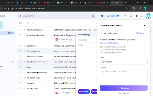 TESS Assistant :: Supercharge your inbox with AI — Smart email writing, replying, summarizing, and more in one tool.