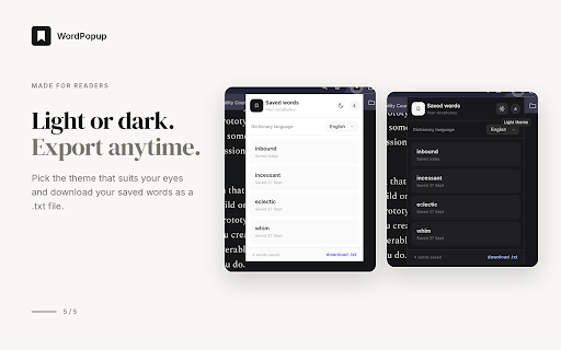WordPopup: Instant Dictionary, Meaning & Pronunciation Popup :: Select any word to see its meaning, pronunciation and examples. Save words to build your vocabulary. English & German.